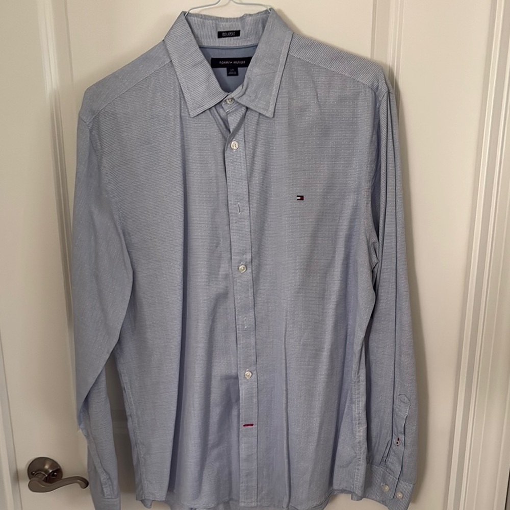 Tommy Hilfiger Blue Casual Button Down Shirt